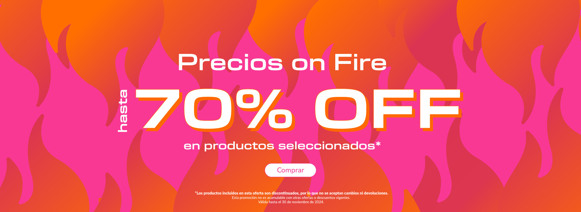 precios on fire noviembre