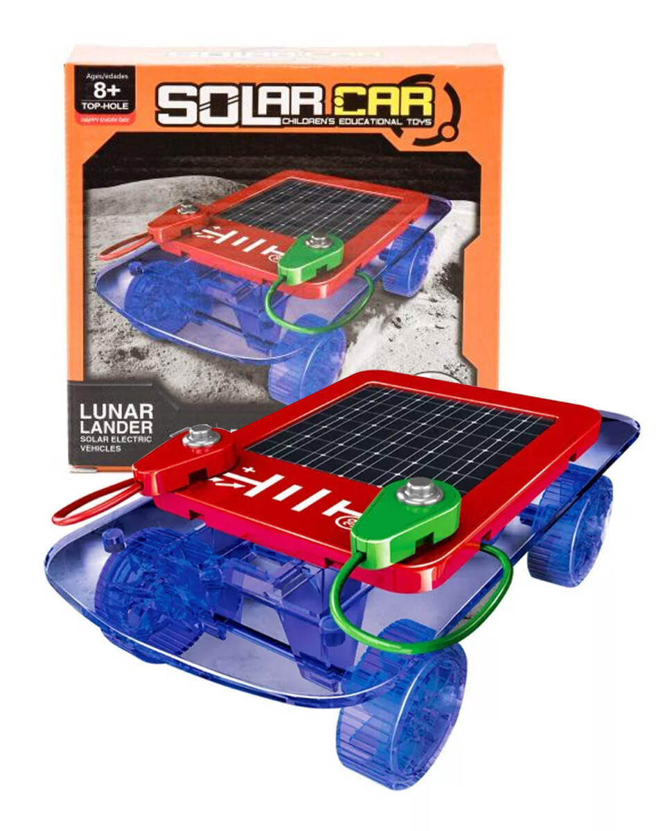 Auto de juguete con panel solar integrado 