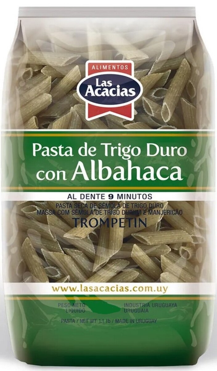 FIDEO LAS ACACIAS ALBAHACA 400G TROMPETIN 