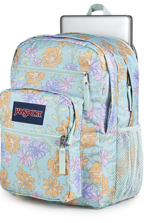 MOCHILA JANSPORT BIG STUDENT FADED FLORAL FRESH MINT