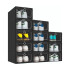 Caja Organizadora Zapatos Zapatera 24 Unidades Caja Apilable Variante Color Negro