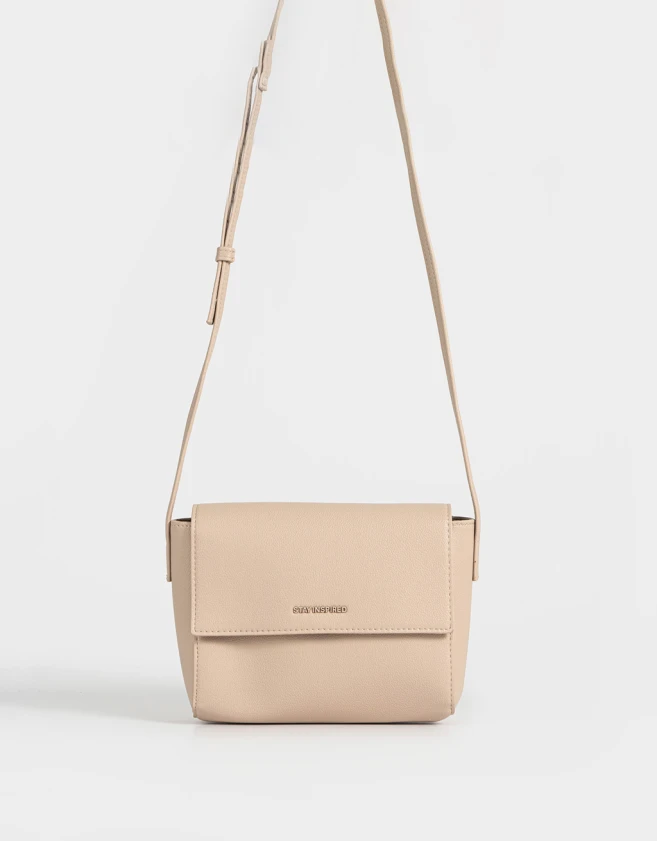 Bandoleras Special Price Clasico Bandolera Cuerina Solapa - Marron Beige