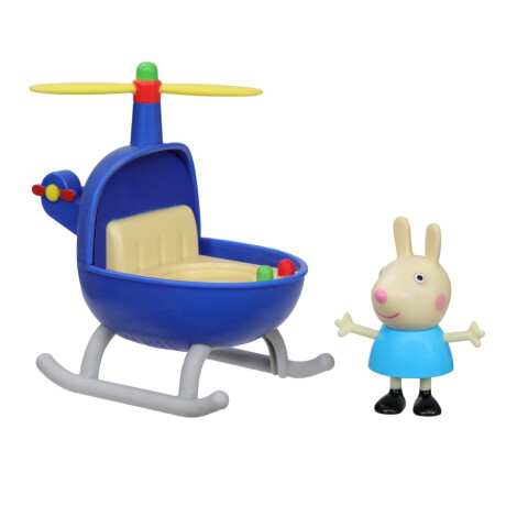 Figura Peppa Pig Señorita Liebre con Pequeño Helicóptero 001