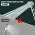 Duchero Cabezal Rotacion 360° Ventilador Alta Presion Turbo Variante Color Plateado