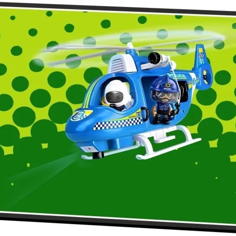 Muñeco Pinypon Action Helicóptero De Policía Muñeco Pinypon Action Helicóptero De Policía