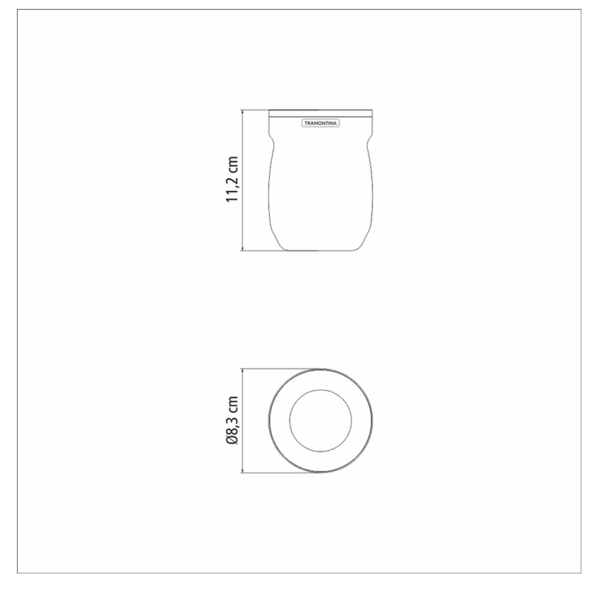 MATE ACERO INOX TRAMONTINA Blanco