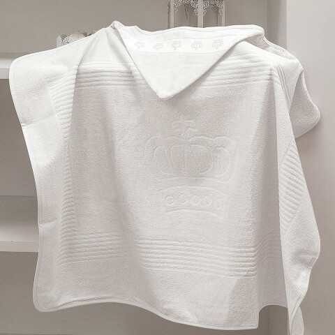 Toalla Con Capucha Bebé Clásica Döhler Algodón 90 x 70 cm BLANCO
