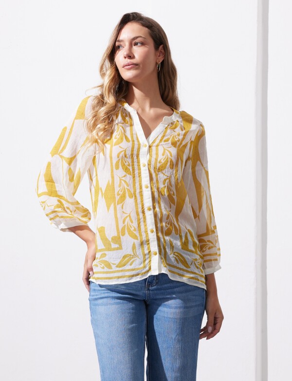 Blusa Gasa MOSTAZA/MULTI