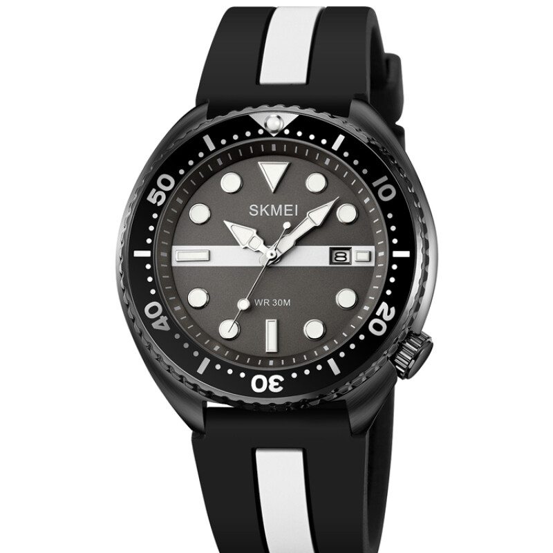 Reloj Skmei 2007WT Analógico Deportivo Hombre Negro con Blanco Blanco