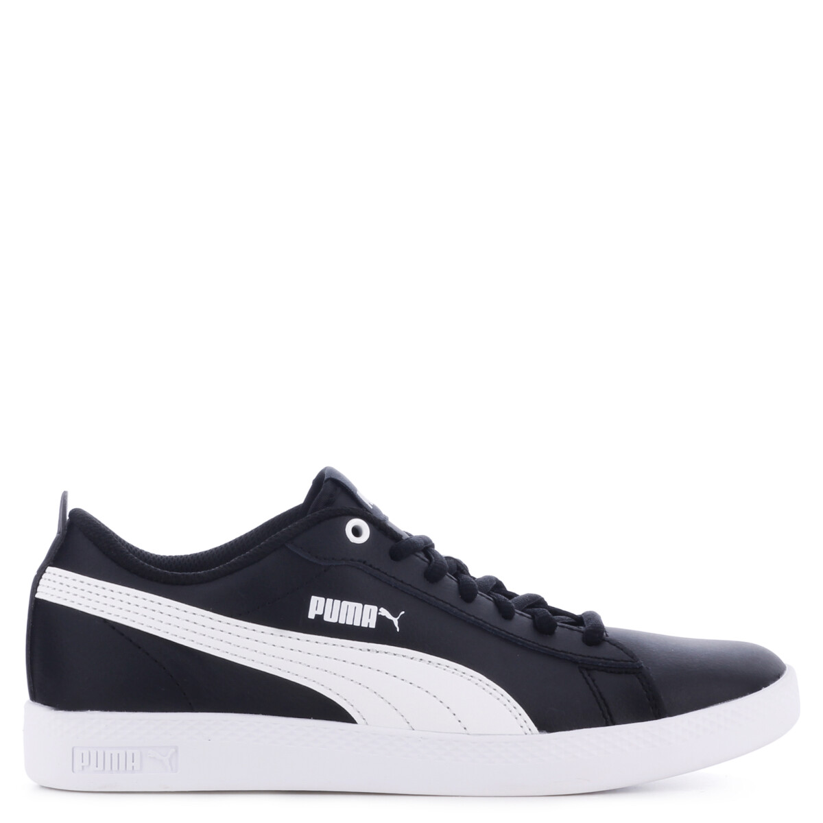 Championes de Mujer Puma Smash V2 Leather Puma - Negro - Blanco 