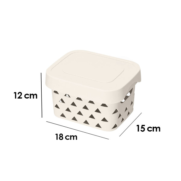 Organizador con tapa S beige