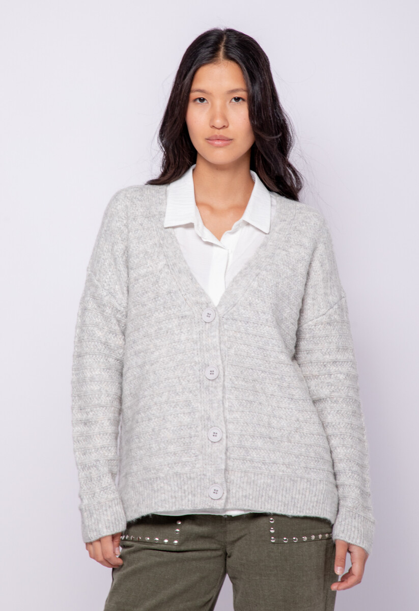 CARDIGAN LORETTA - Gris Claro Melange 