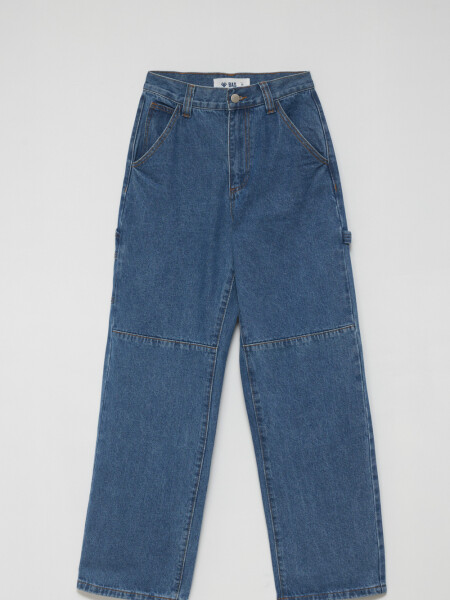 Pantalón de jean cargo Azul Medio