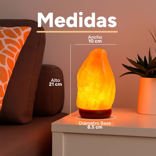 Lámpara Sal De Himalaya 2-3kg Con Interruptor + Base Madera® Lámpara Sal De Himalaya 2-3kg Con Interruptor + Base Madera®
