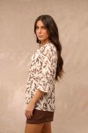 BLUSA AIME - ESTAMPADO HOJAS MARRON BLUSA AIME - ESTAMPADO HOJAS MARRON