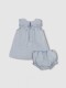 Vestido Denim Con Bordados Piedra