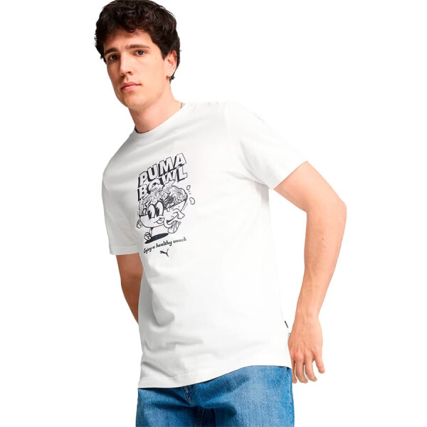 Remera Puma Graphics Puma Bowl de Hombre - 628004 02 Blanco