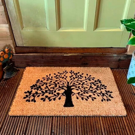 Alfombra Puerta Entrada Felpudo Coco Goma 40X60 Arbol