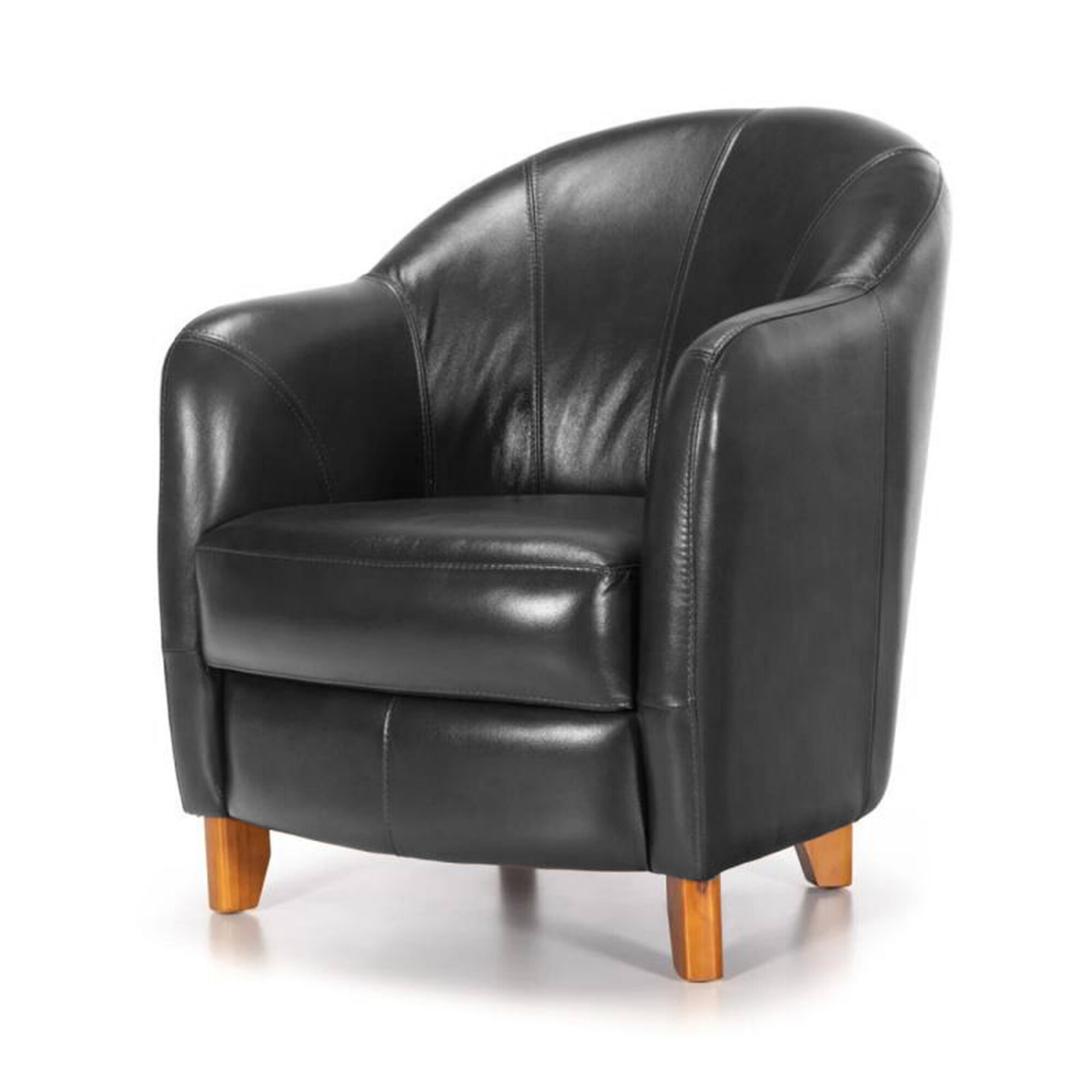 Butaca 100% Cuero - Nova - Negro — Rustico Hogar