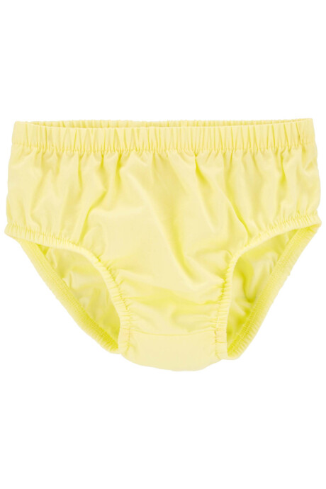 Vestido de algodón con lazos y ojales, amarillo Sin color