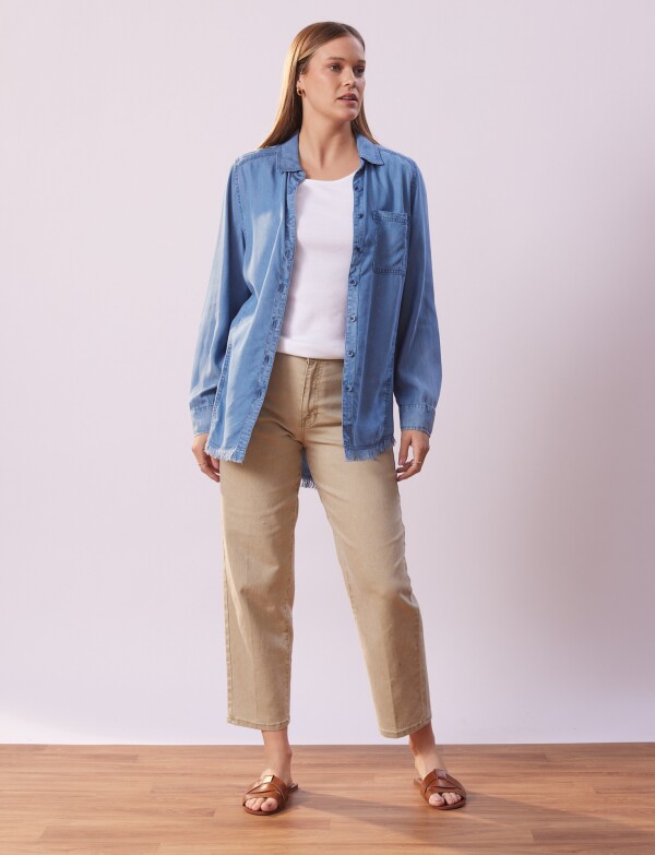 Camisa Tencel Flecos JEAN
