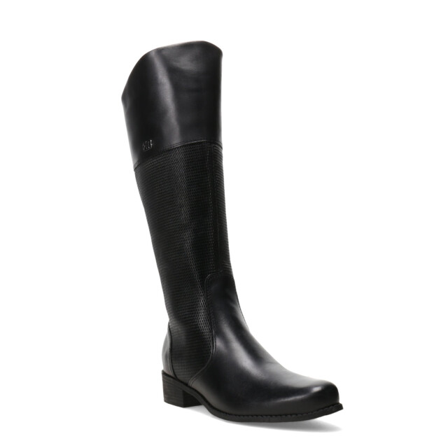 Bota de Mujer Bottero Caña Alta de Cuero Negro
