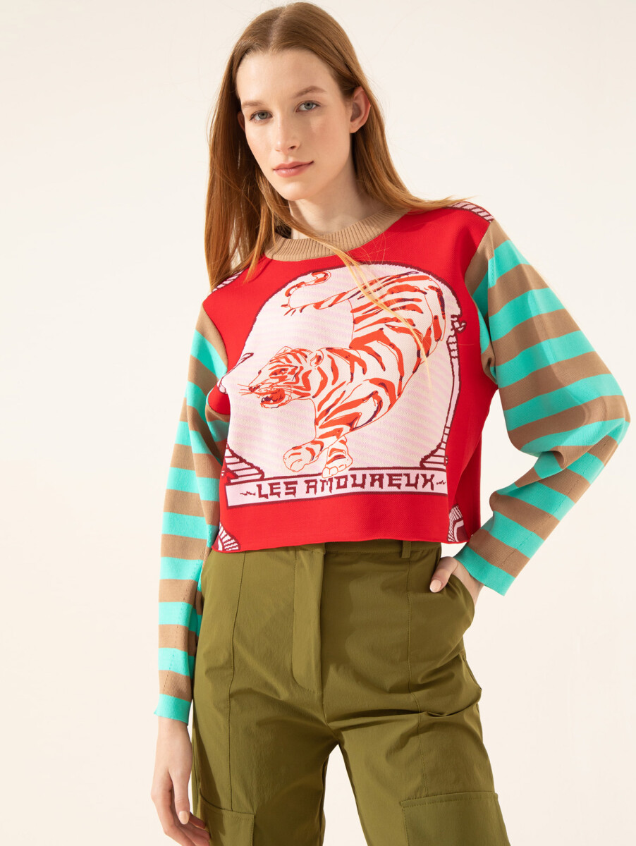 Sweater tiger japon - Rojo 