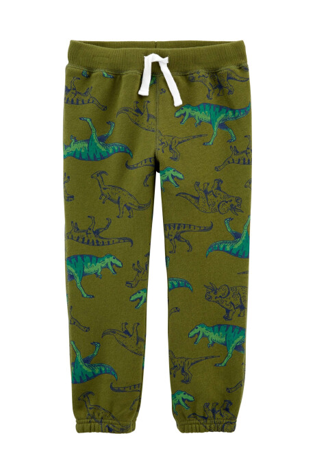 Pantalón de algodón con felpa diseño dinosaurios 0