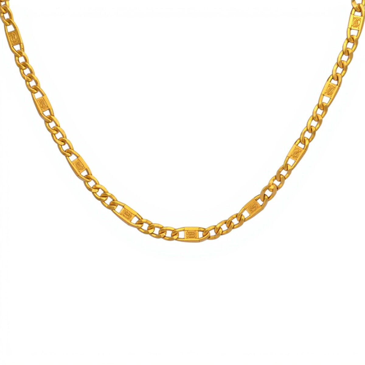 Cadena oro Martillada-Oro bajo -Sin Piedra-CD8039 - sinpiedra 