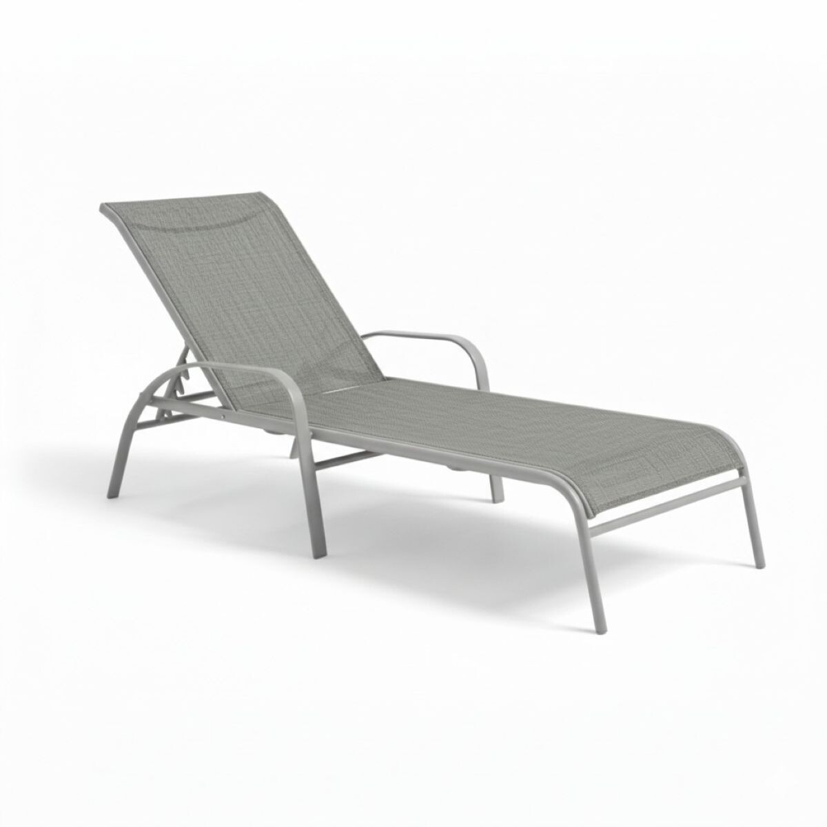 REPOSERA GRIS METALICA 190X64X95CM 