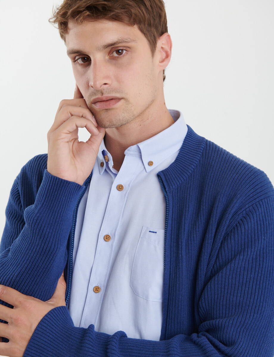 470453 CARDIGAN HARRY Azul Piedra Melange