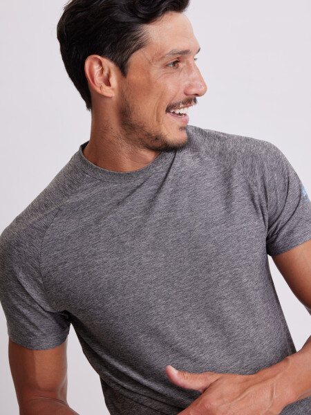 Remera manga corta Fitness Gris