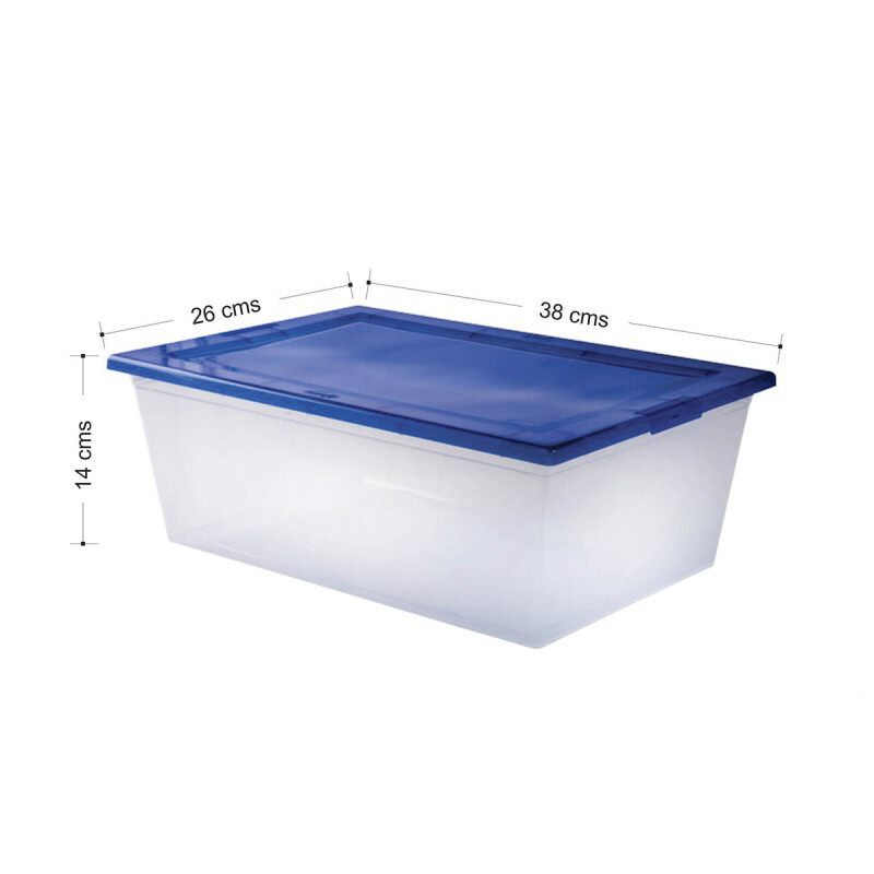 Set x3 Caja organizadora 10 lts Mybox TRANSPARENTE