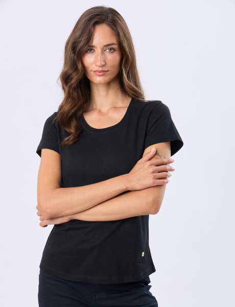 REMERA BÁSICA DE ALGODÓN Negro