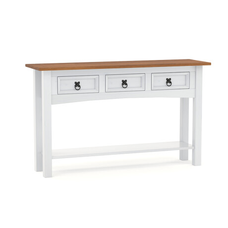 Aparador 3 Cajones Línea Naturale Blanco/Roble