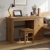 Escritorio Madera Nogal Rustico 4 Cajones Y Banco Escritorio Madera Nogal Rustico 4 Cajones Y Banco