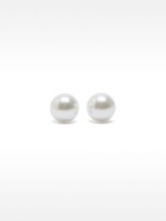 Pendientes Cortos De Clip Perla beige