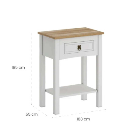 Mesa de luz Sommier Linea Mexicana Blanco