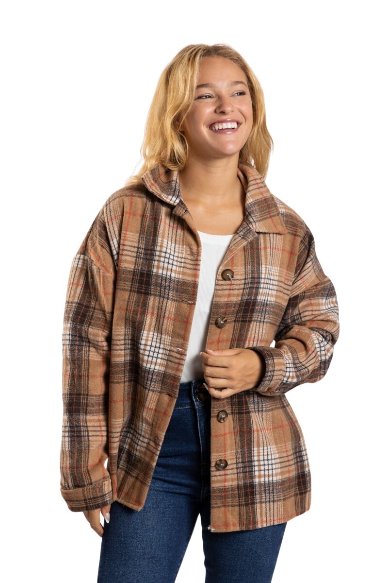 CHERRY FLANNEL SHIRT - BROWN 