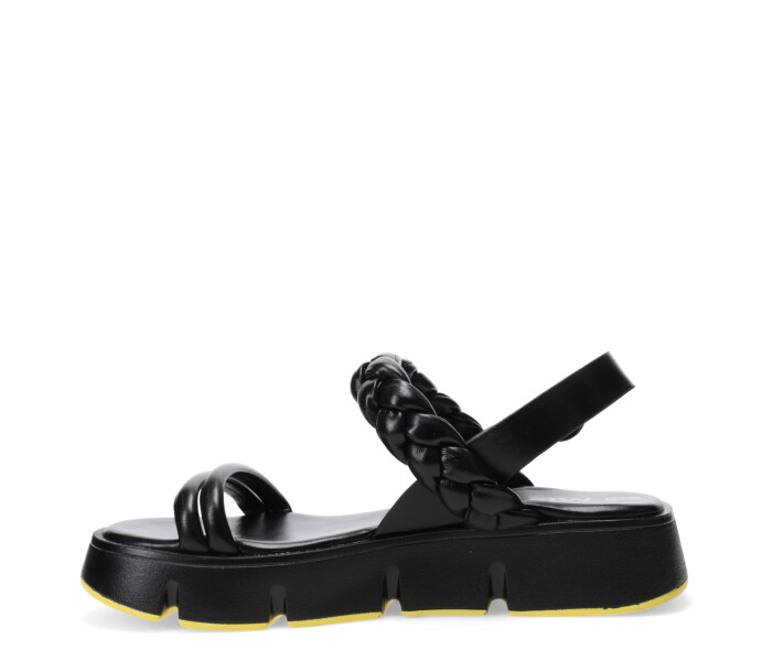 Sandalia de Mujer Miss Carol PIPI con tira trenzada Negro