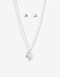 Bijouterie Set Exclusive Edition Set Aros Pasantes Y Cadena Plata 925 - Plateado Rodio