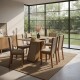 Juego de Comedor Mesa de Madera 6 Sillas Rustico Beige