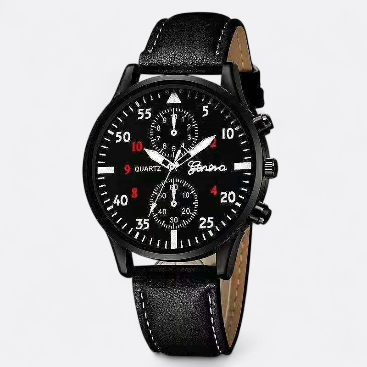 Reloj De Pulsera Masculino - Negro Rojo 