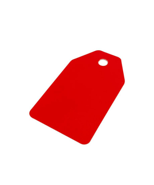 TAG RECTANGULAR LISO 5X8,5 ROJO