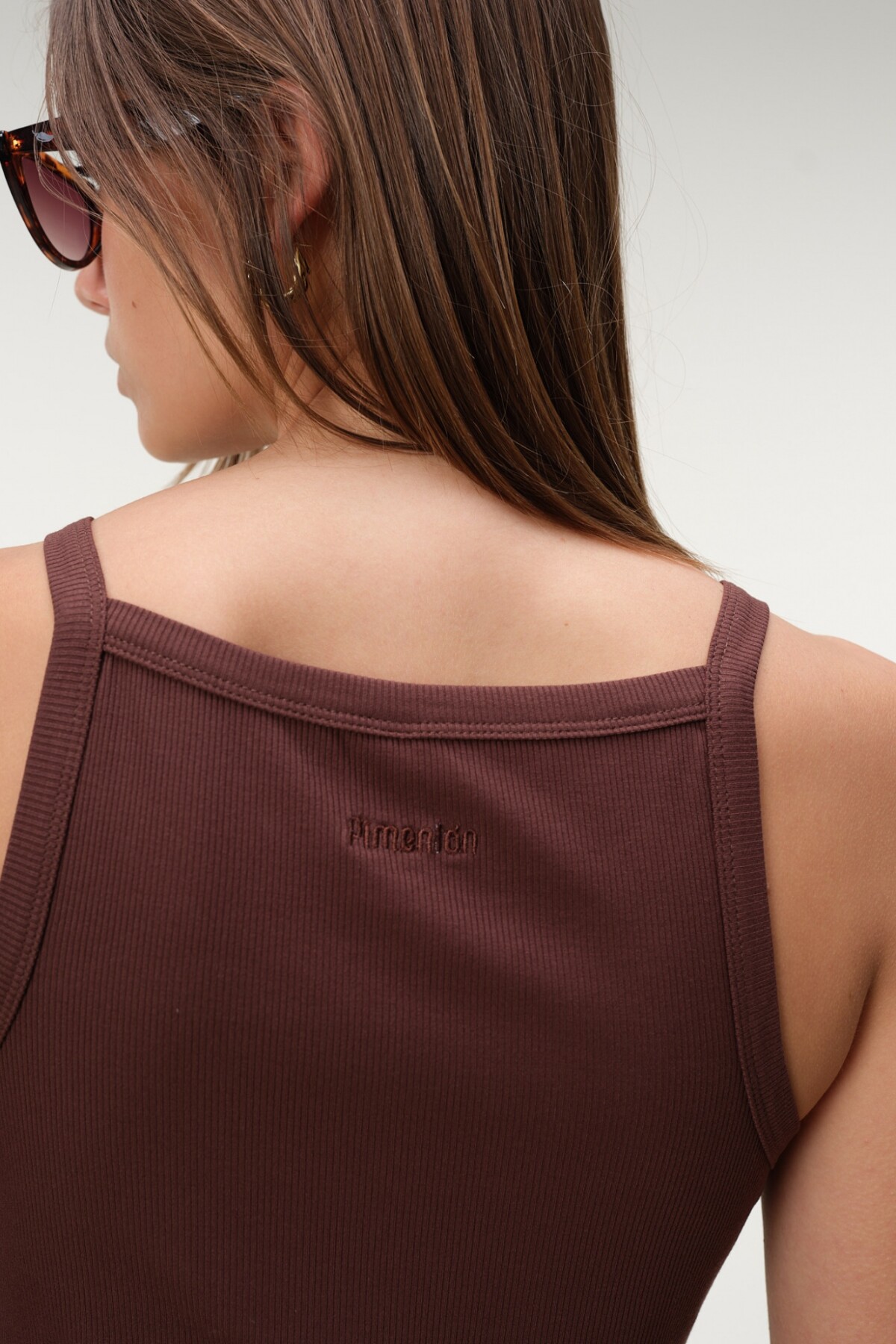 Musculosa Nadadora Rib Marron