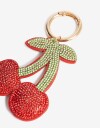 Llavero Strass Llavero Y Charm De Cerezas Con Strass - Combinacion Bicolor