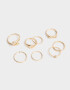 Sets Anillos Metal diferenciado Anillos Sets De Metal - Dorado