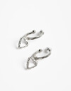 Aros Argollas Folk Argollas Dije Corazón Boho - Plateado Antique Silver