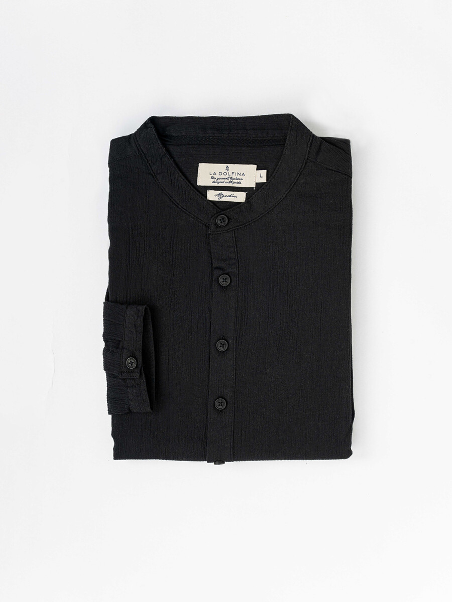 Camisa m/l bambula - negro 