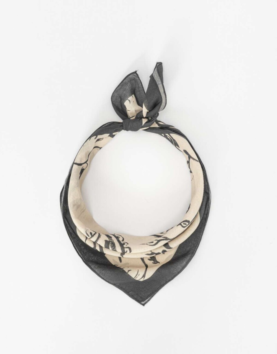 Pañuelo Estampado - Combinacion Bicolor 